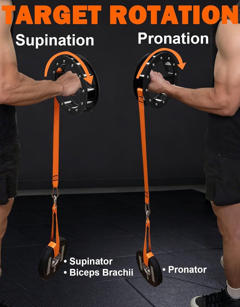 Fitarc شريط المعصم، مقوي الساعد، شريط تجعيد المعصم، مدرب قوة القبضة، شريط المعصم، جهاز تمرين دوران المعصم، مقوي المعصم والساعد - Image 3